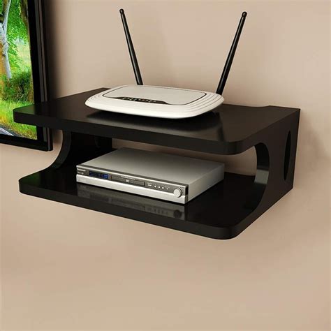 set top box stand steel|router stand wall mount.